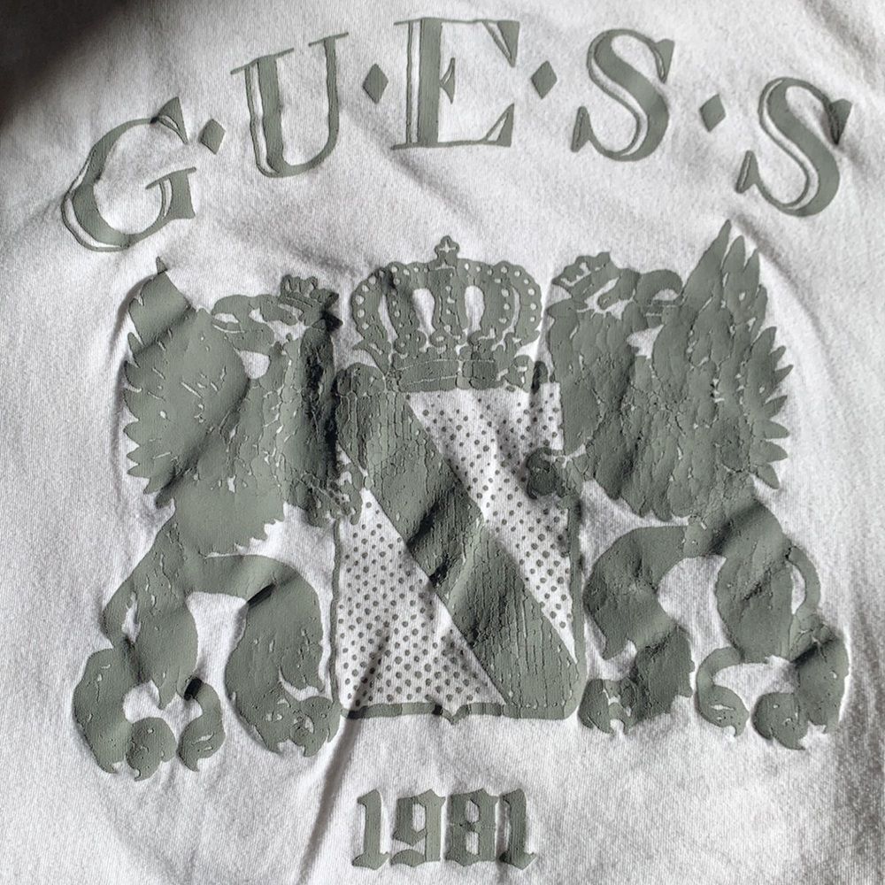 Guess White 1981 Graphic T-Shirt Men's Size. L - Picture 3 of 9